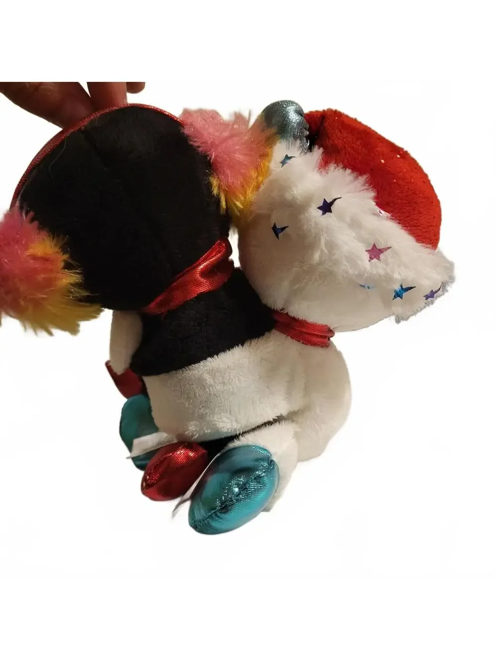 Adorable Plush Snowman and Penguin Holiday WristHuggers Colorful Accents and Sh